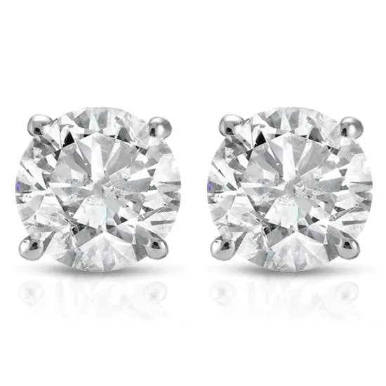 1 1/2ct Diamond Studs 14K White Gold