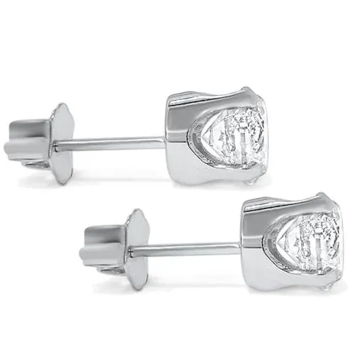 1 1/2ct Diamond Studs 14K White Gold