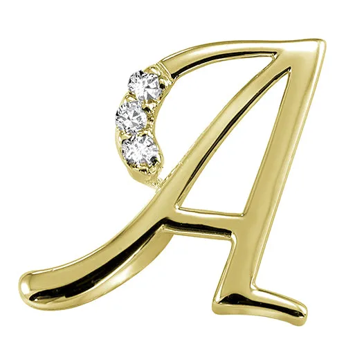 10k Gold Diamond Initial Necklace