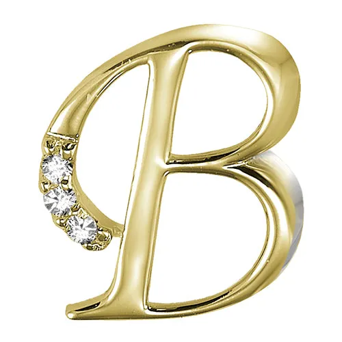 10k Gold Diamond Initial Necklace