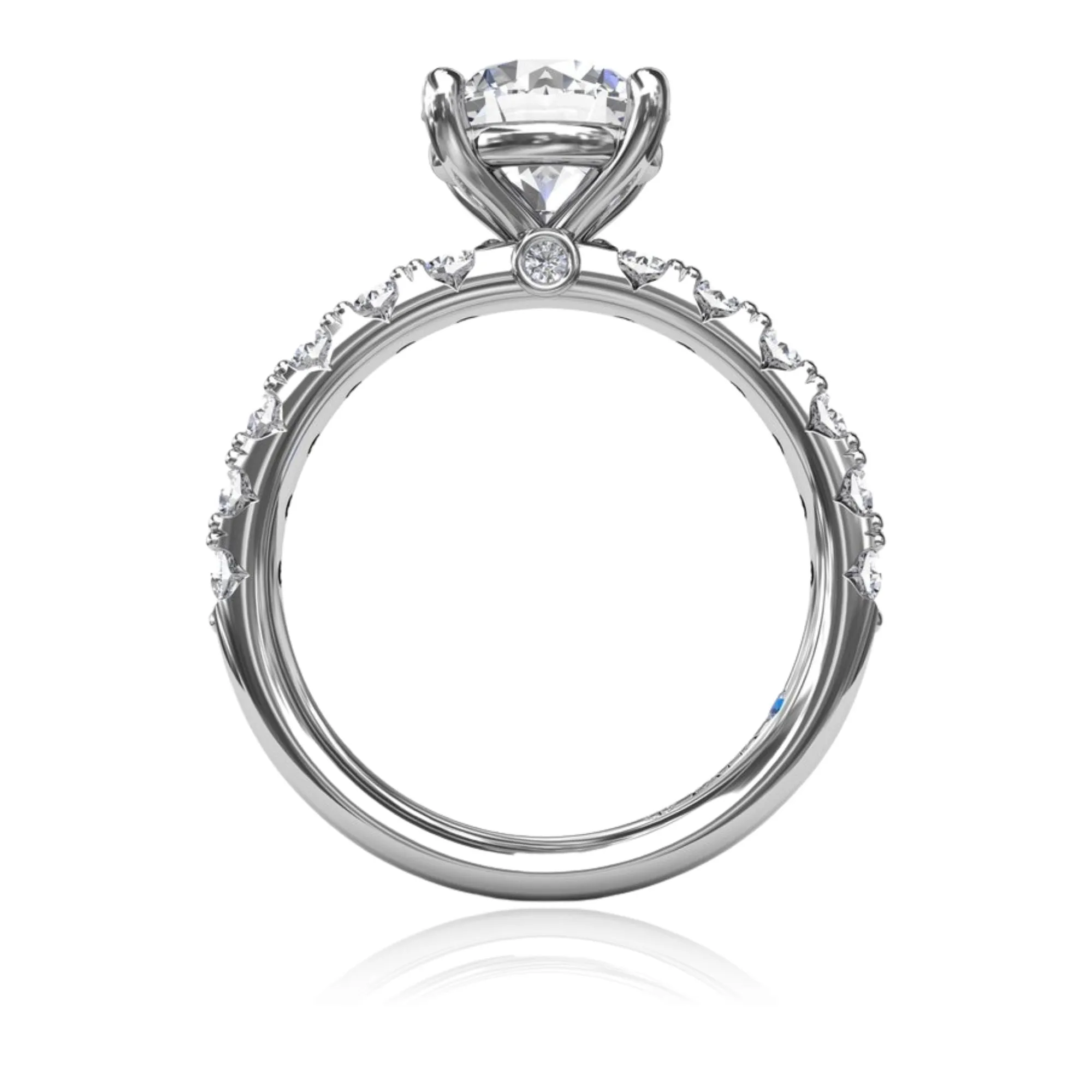 14K WHITE GOLD DIAMOND ENGAGEMENT RING - SETTING ONLY