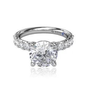 14K WHITE GOLD DIAMOND ENGAGEMENT RING - SETTING ONLY