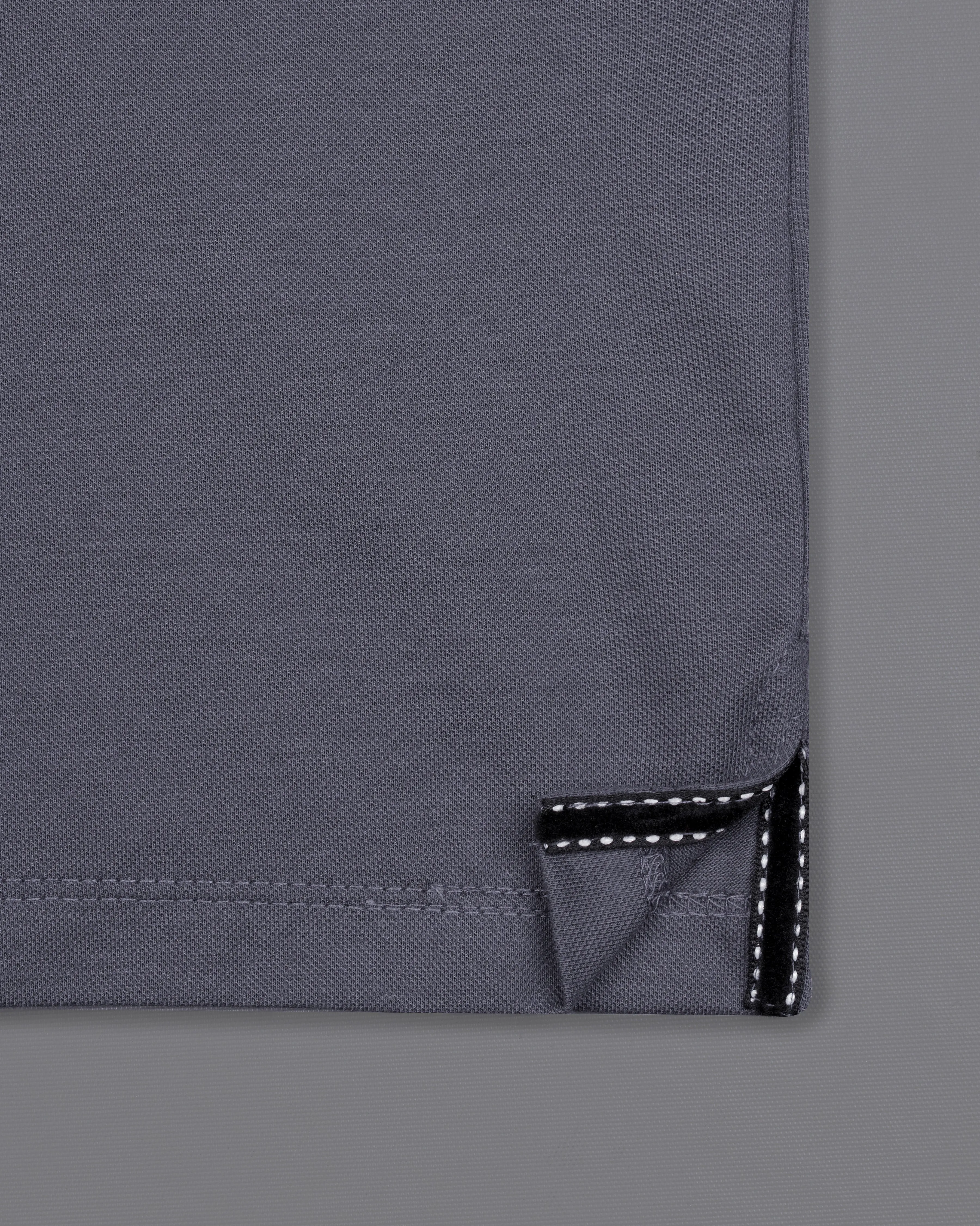 Abbey Grey Super Soft Organic Cotton Mercerised Pique Polo