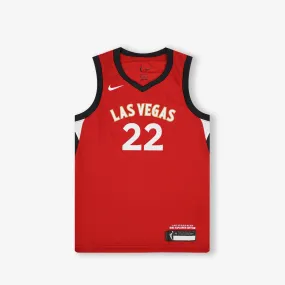 A'ja Wilson Las Vegas Aces Explorer Edition WNBA Youth Swingman Jersey - Red