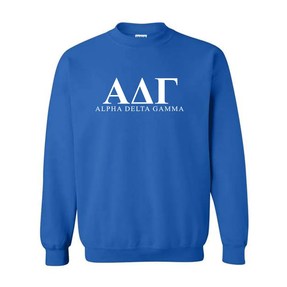 Alpha Delta Gamma Greek Letters Sweatshirt