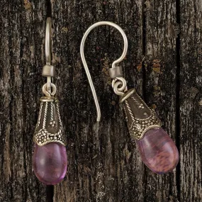 Amethyst Greek Dangle Earrings