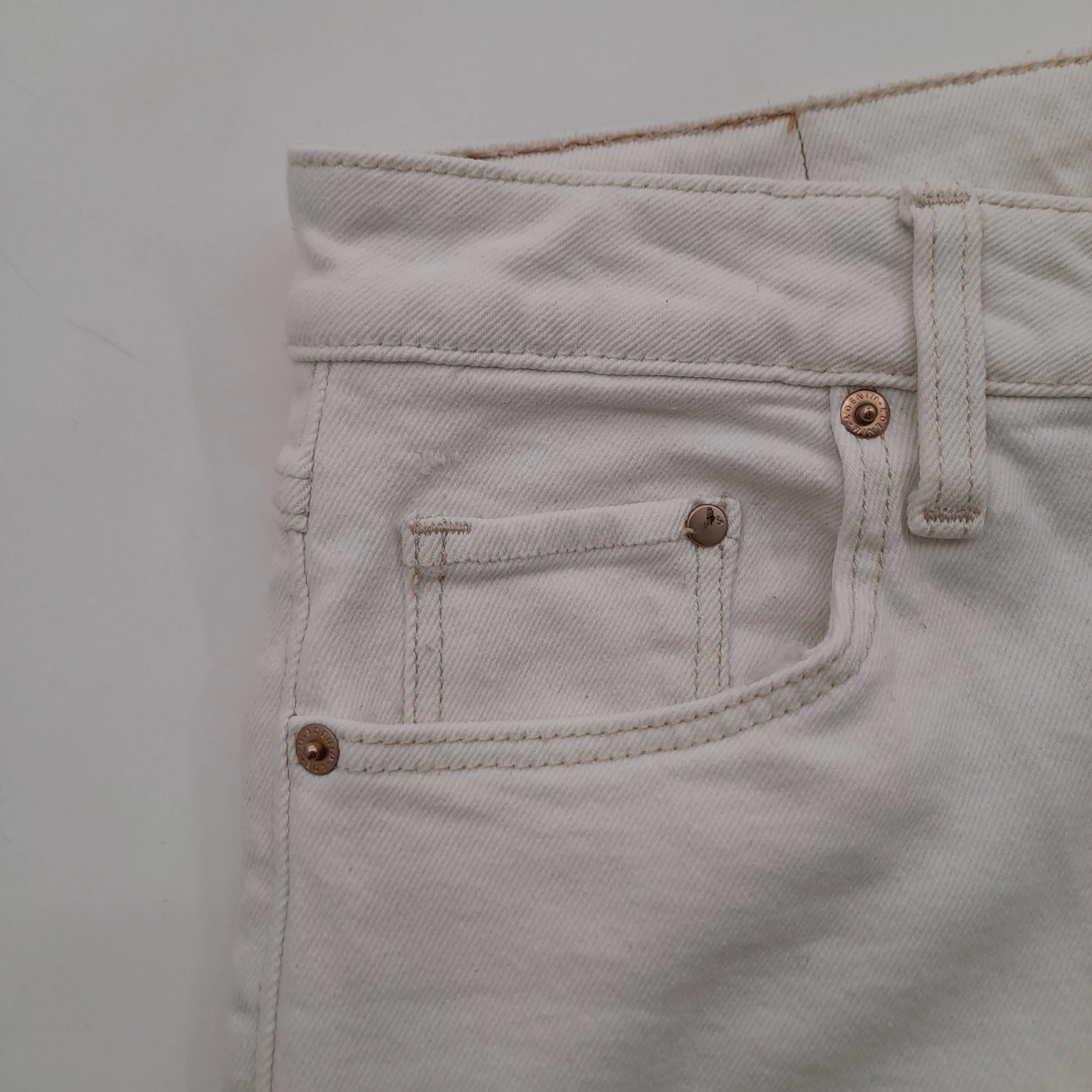 & Denim Women's Jeans UK 8 White 100% Cotton