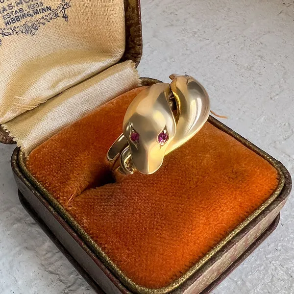 Antique Double Snake Ring