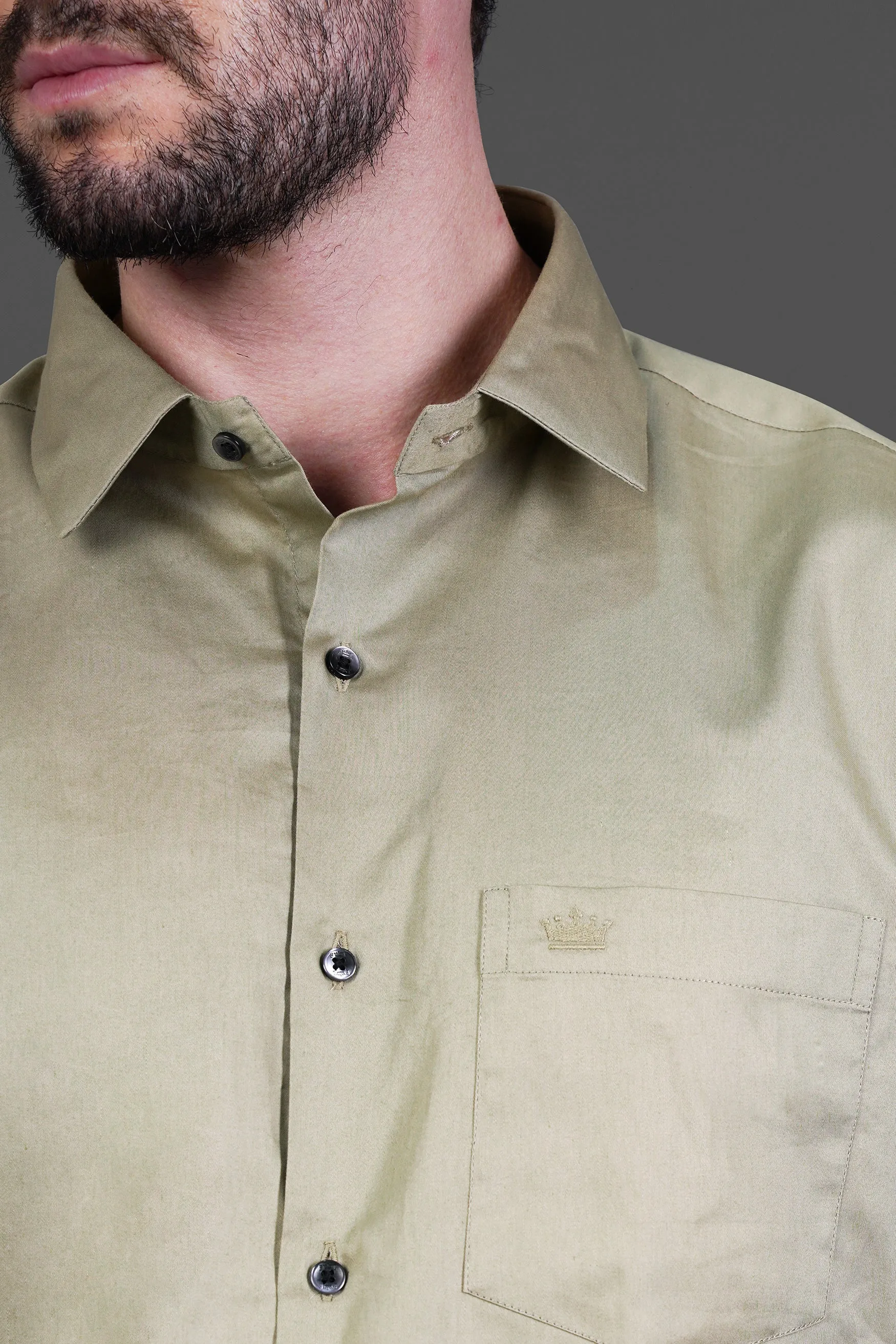 Arrowtown Brown Subtle Sheen Super Soft Premium Cotton Shirt