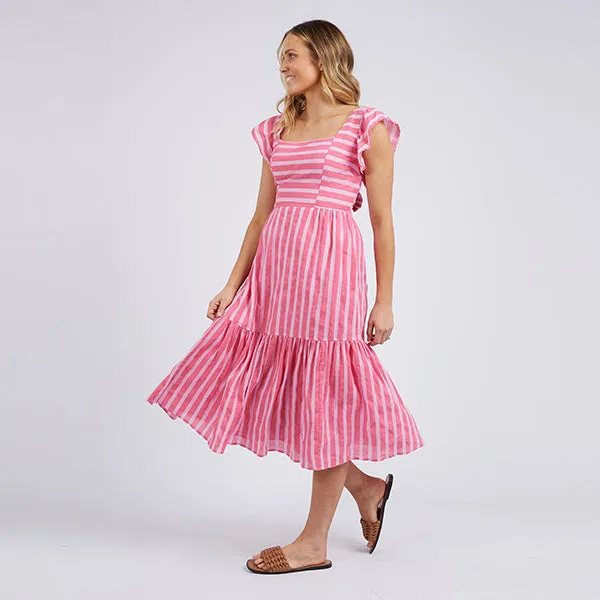 Ashley Dress - Pink Punch Stripe