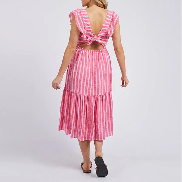 Ashley Dress - Pink Punch Stripe