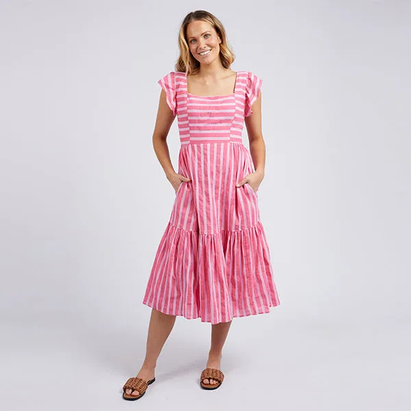 Ashley Dress - Pink Punch Stripe