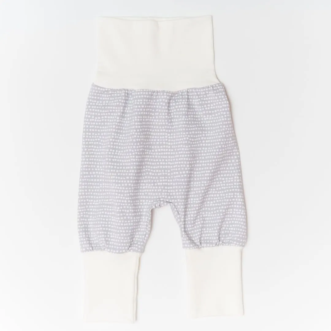 Baby pants "Dotted Lines Grey/Ecru"