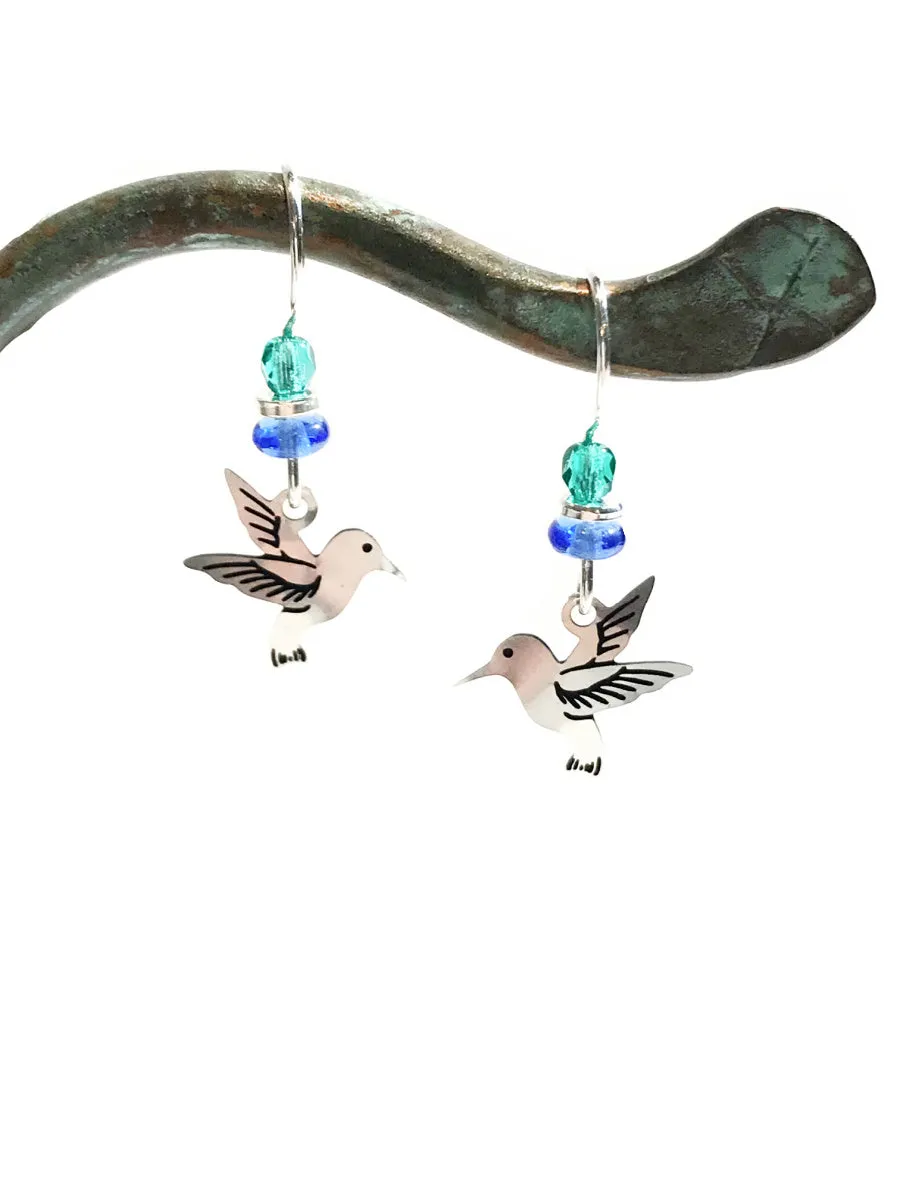 Beaded Hummingbird Dangles by Sienna Sky