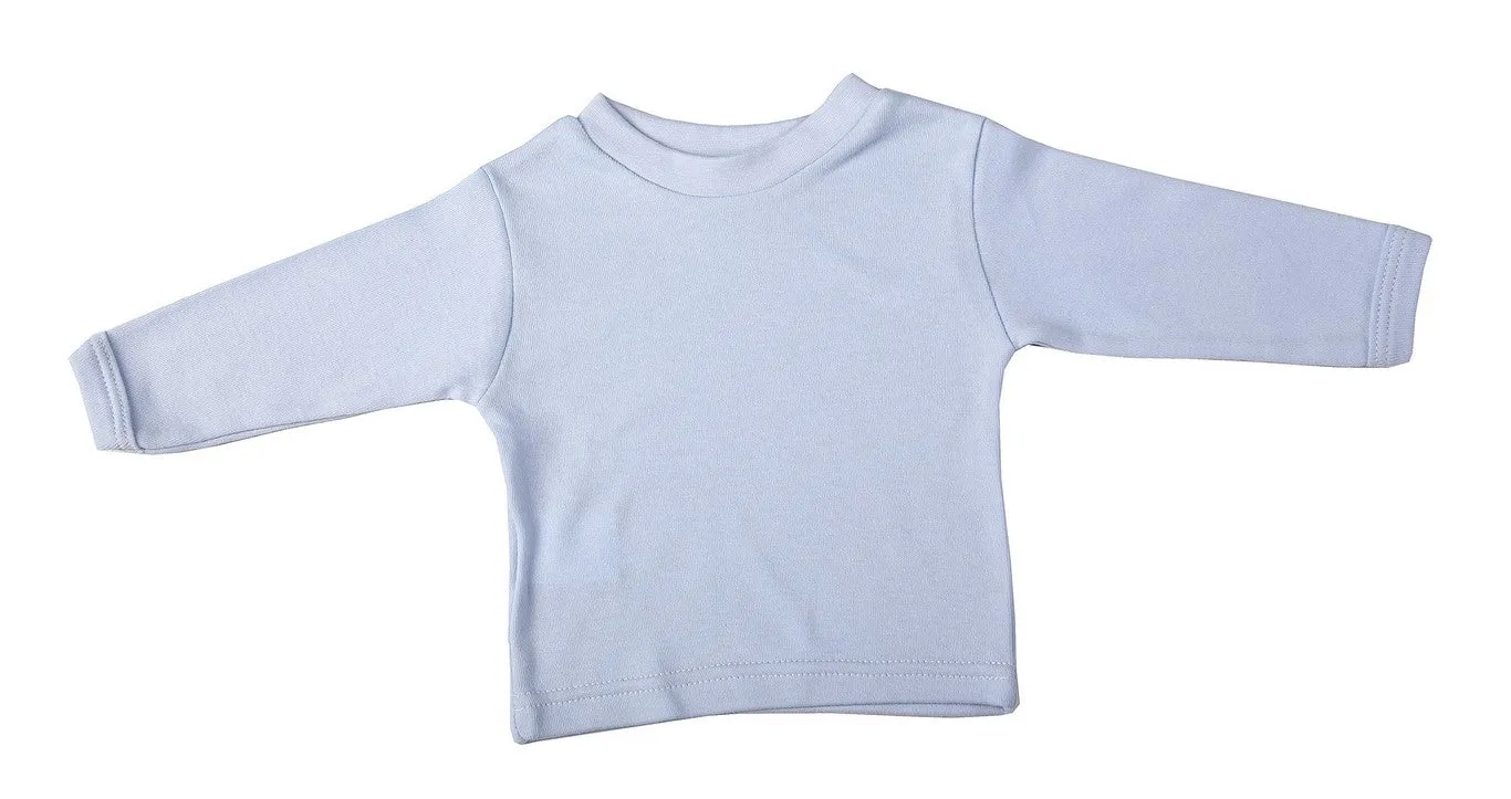 Blank 2 pack Baby Crew-Neck T-Shirts With Long Sleeves Mixed Colours