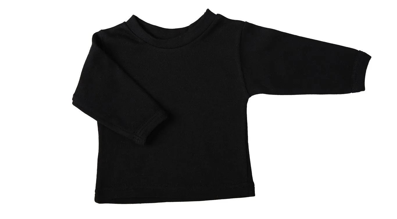 Blank 2 pack Baby Crew-Neck T-Shirts With Long Sleeves Mixed Colours