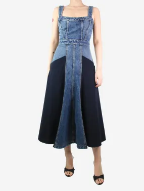 Blue denim pocket dress - size UK 8