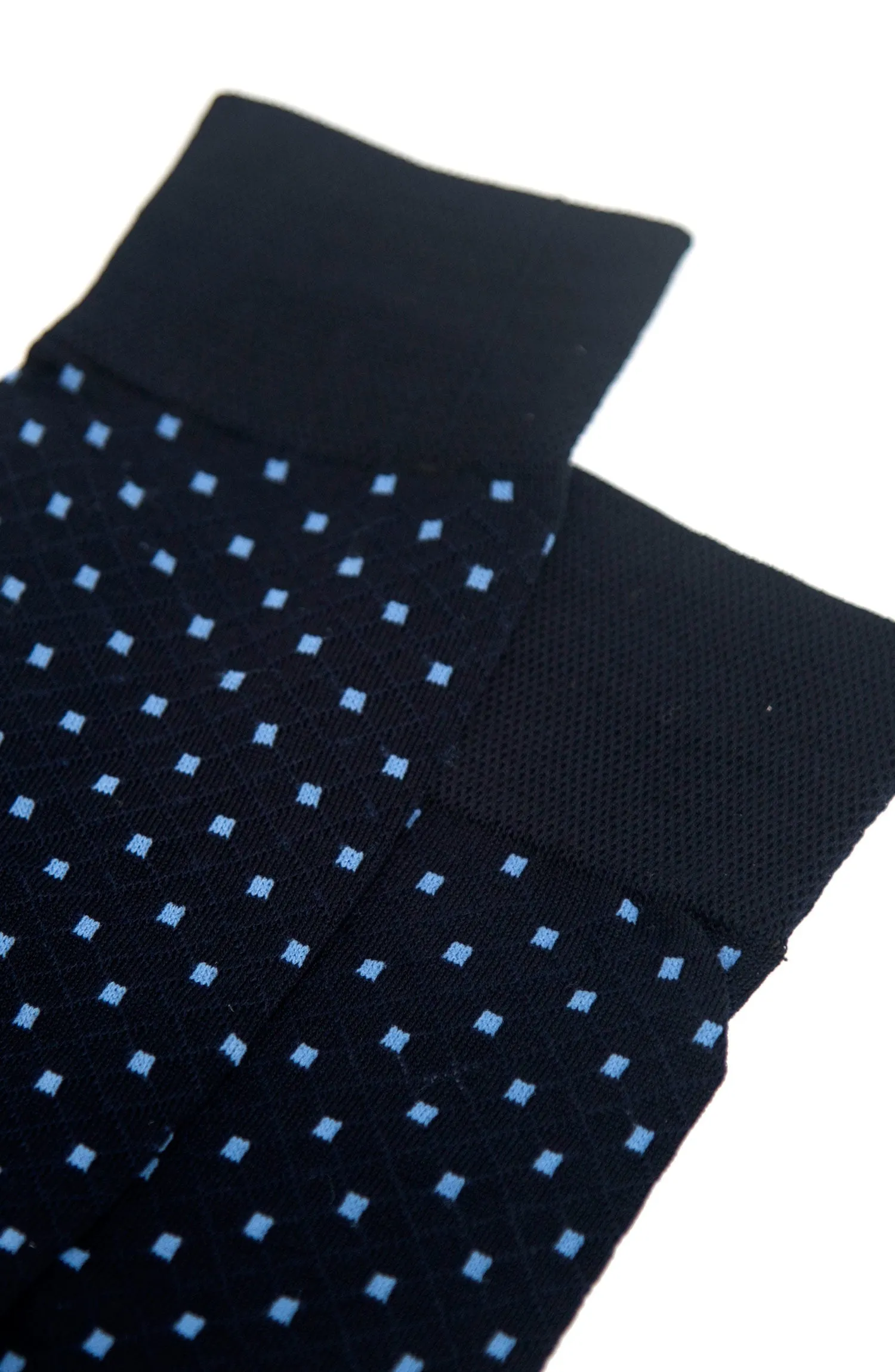 Blue Mini Square Socks