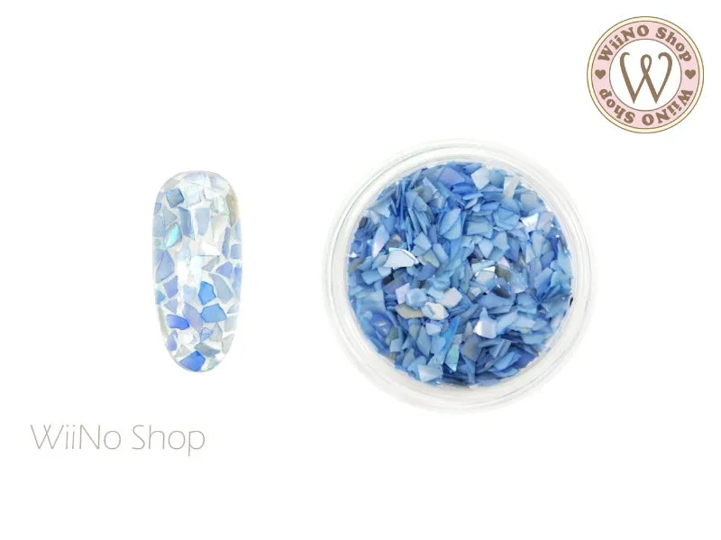 Blue Mosaic Crushed Shell Nail Art Decoration