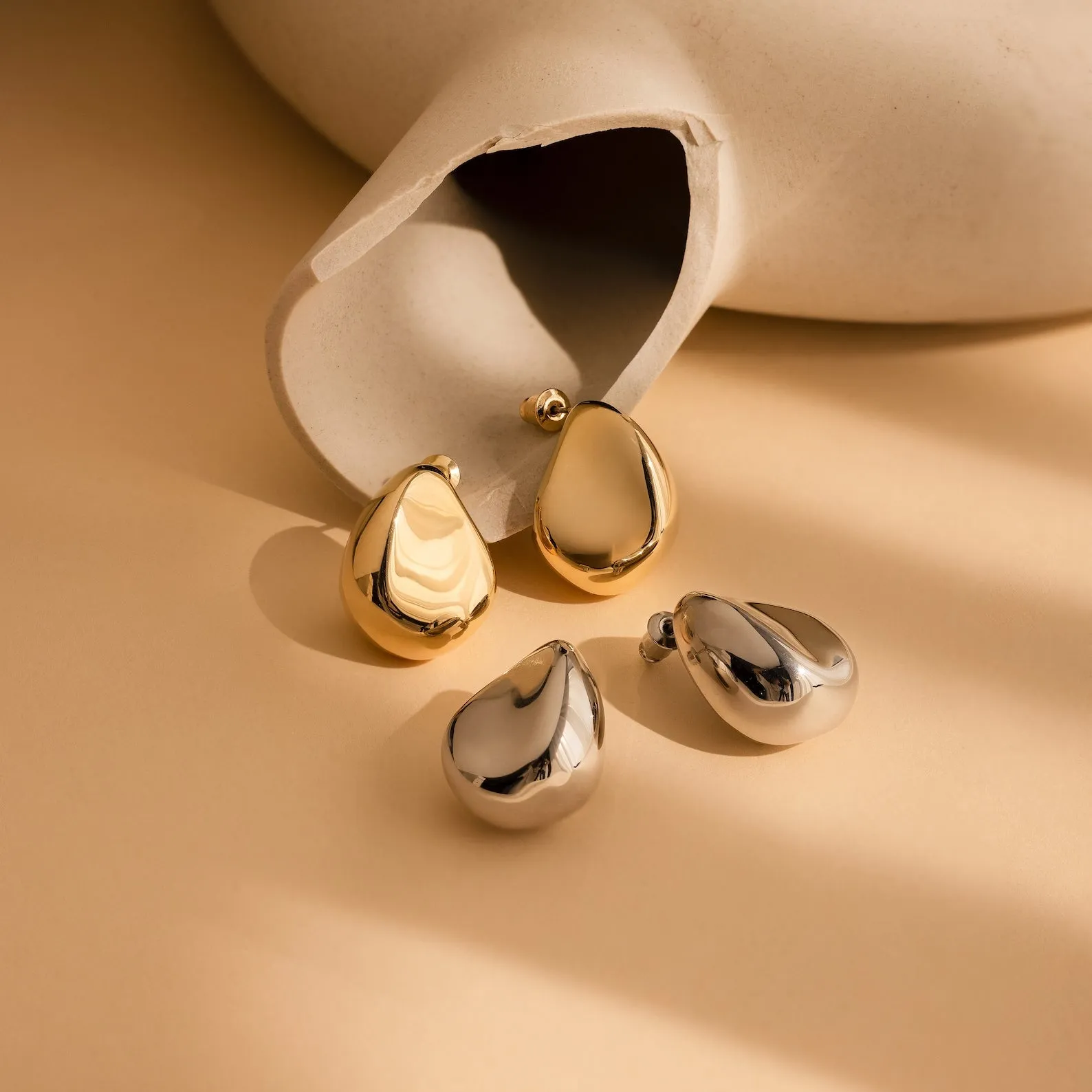 Bold Teardrop Studs