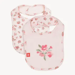 bouquet de fleurs organic cotton magnetic stay dry infant reversible bib