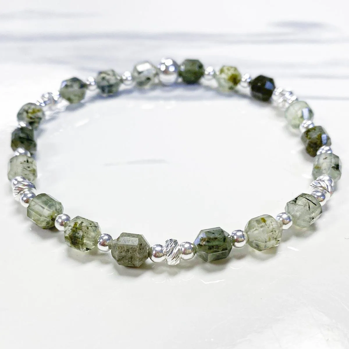 Bracelet Kit - Faceted Hexagon Gemstone Stack Bracelet