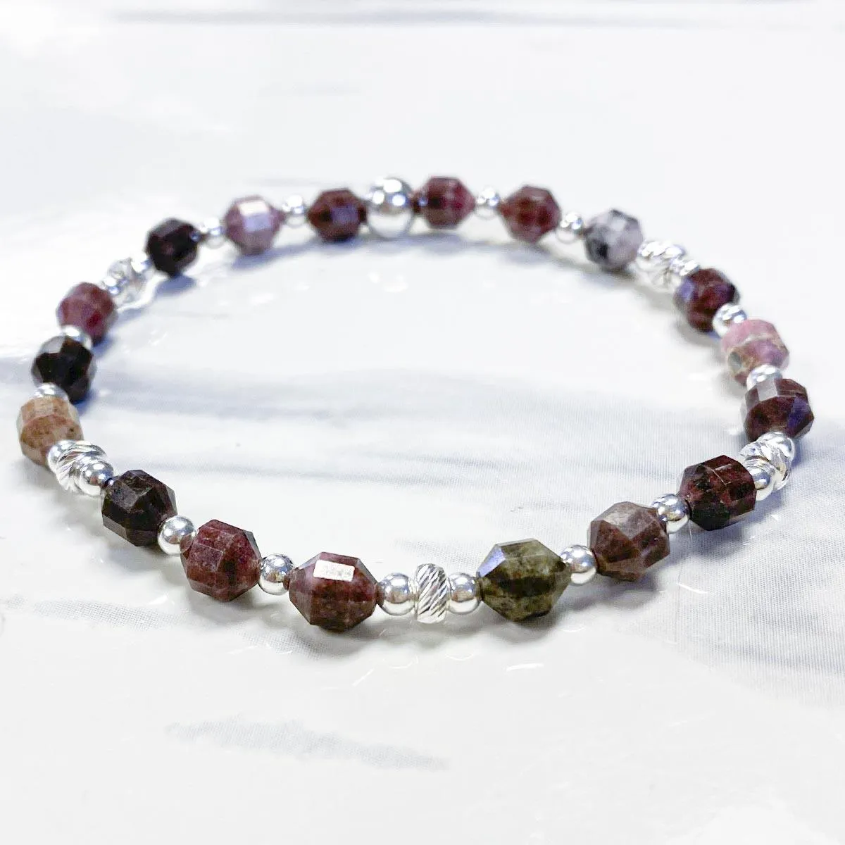 Bracelet Kit - Faceted Hexagon Gemstone Stack Bracelet