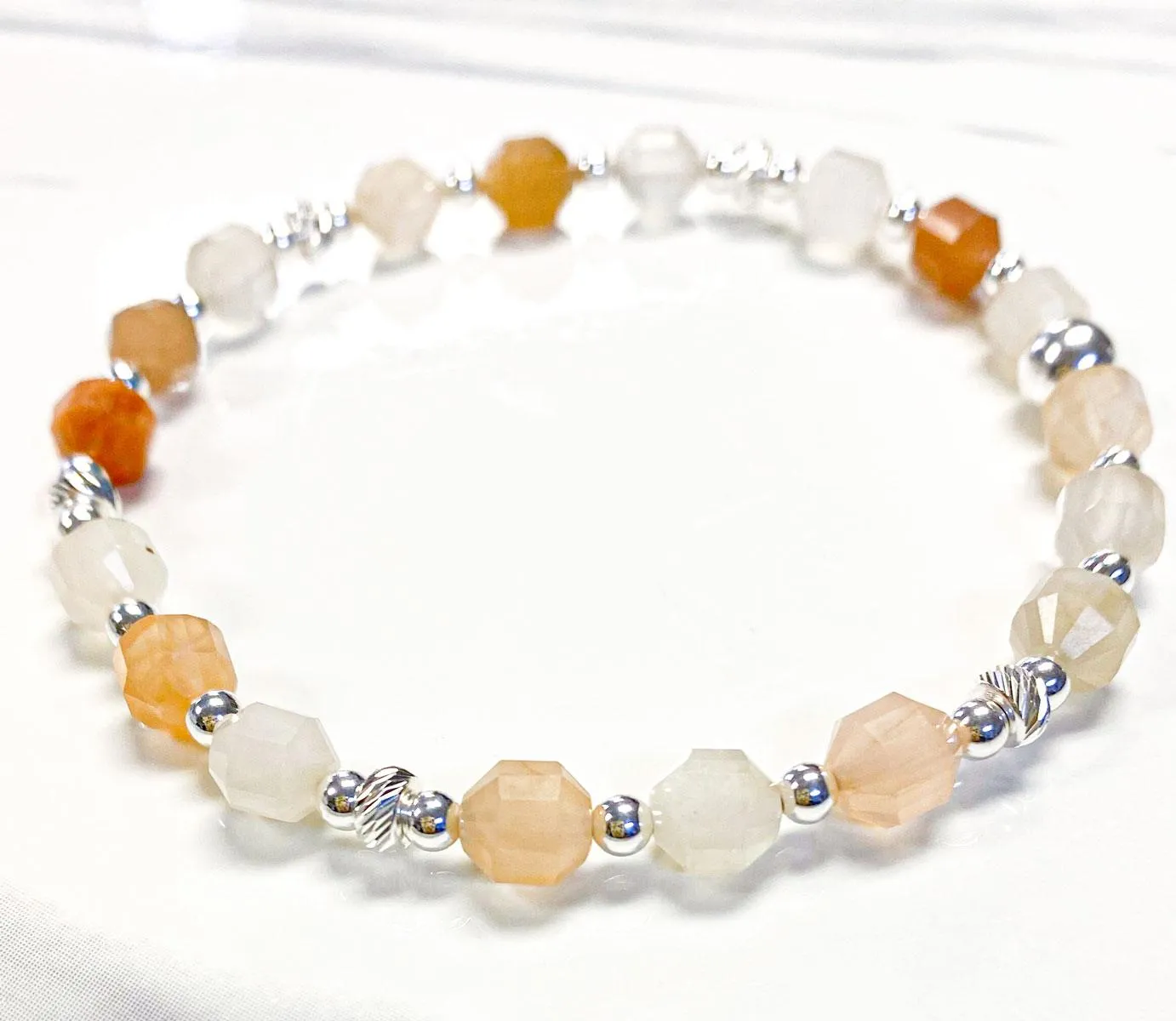 Bracelet Kit - Faceted Hexagon Gemstone Stack Bracelet