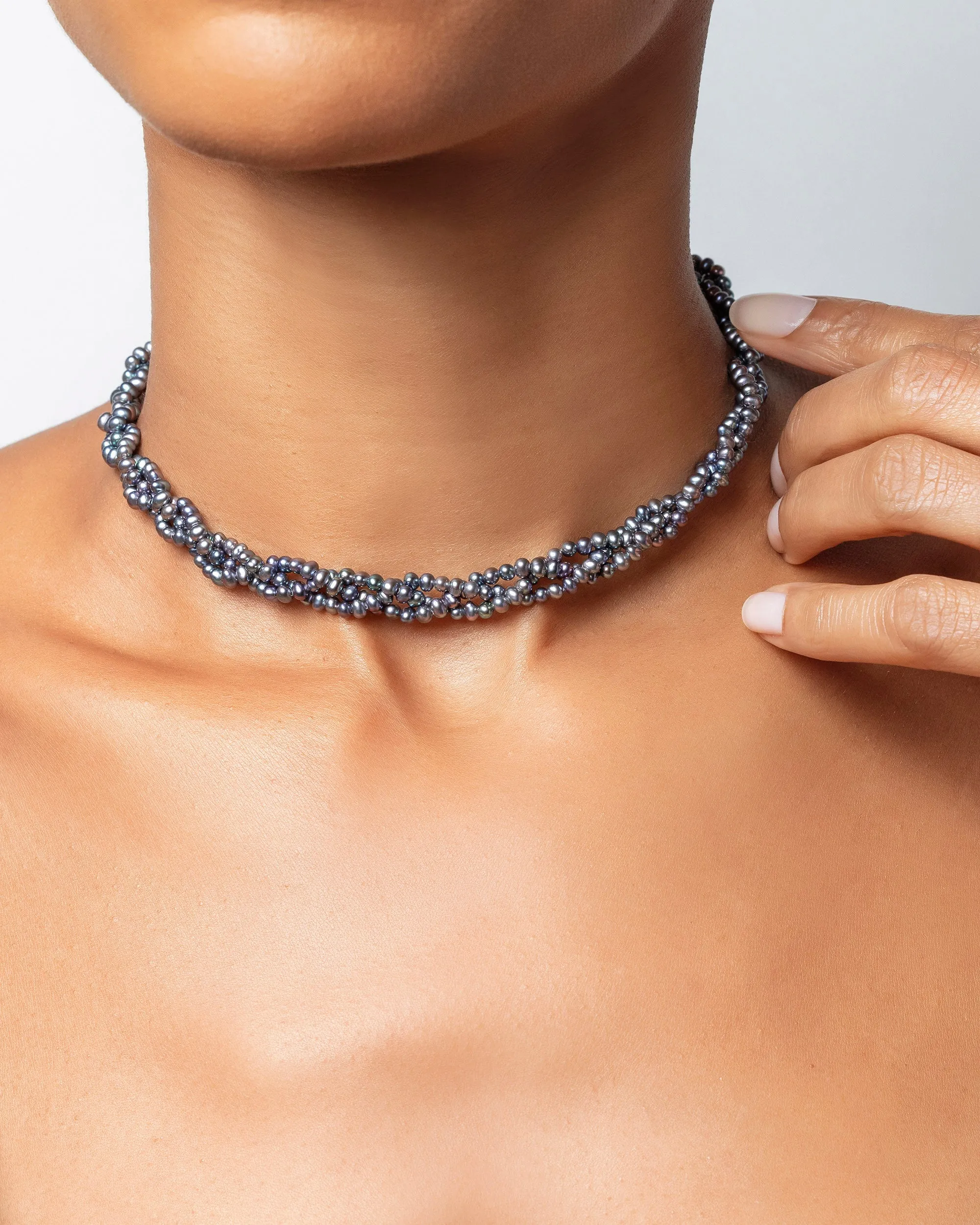 Braided Seed Pearl Choker