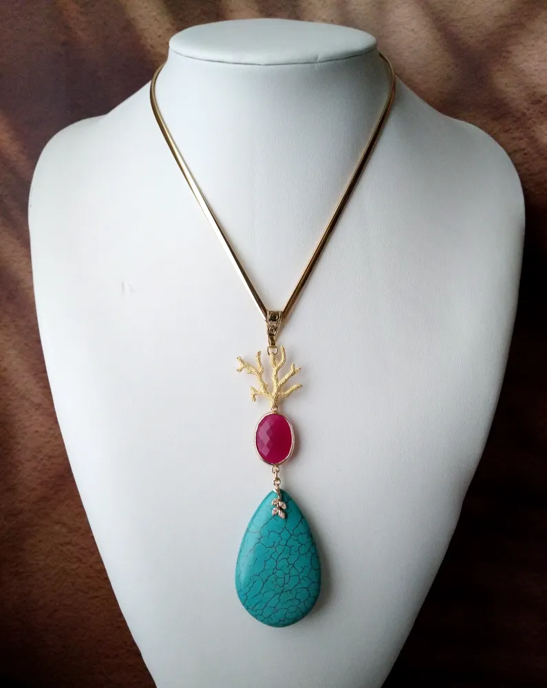 Branch Coral V Style Necklace