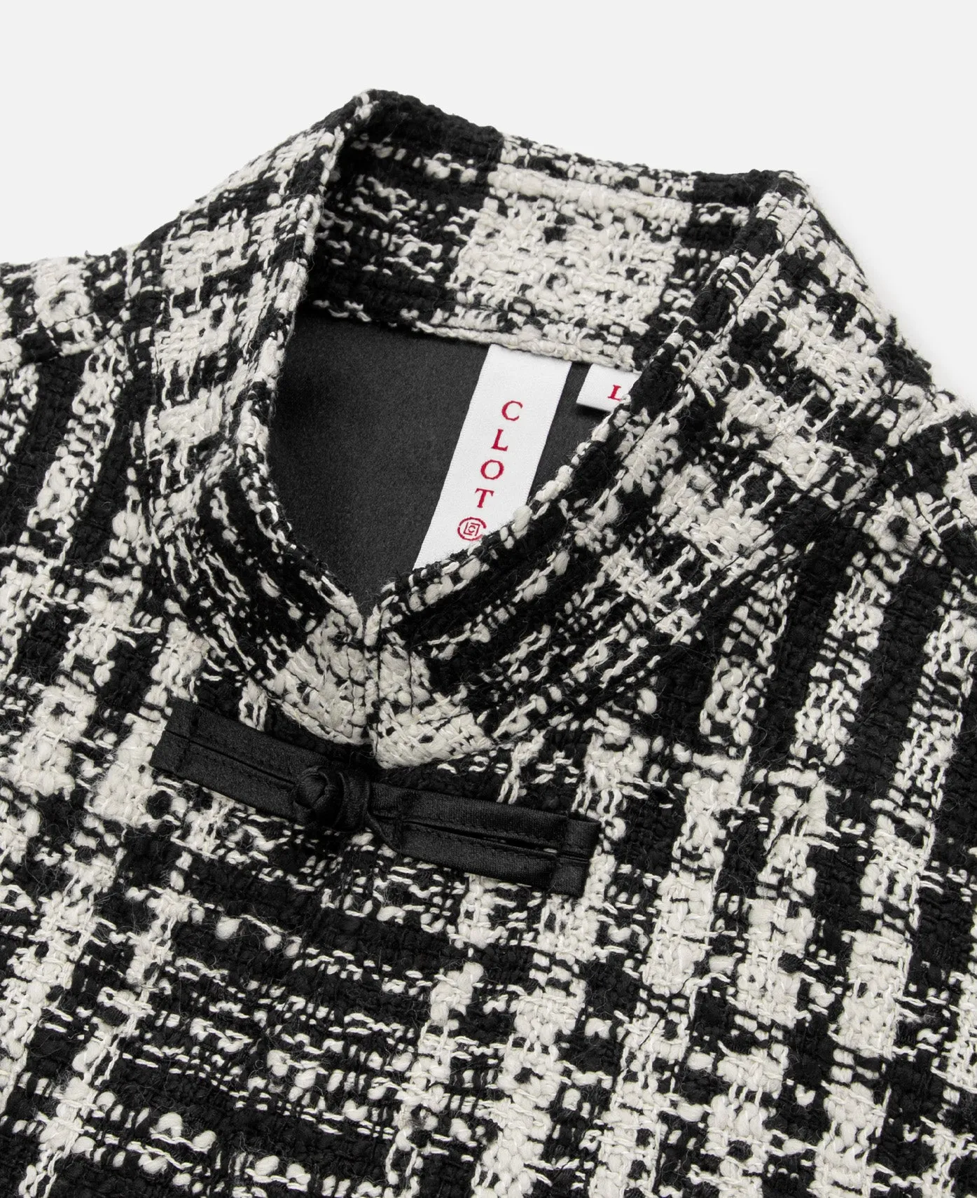 Check Pattern Chinese Shirt (Black)