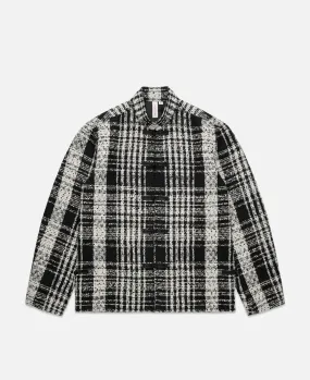 Check Pattern Chinese Shirt (Black)