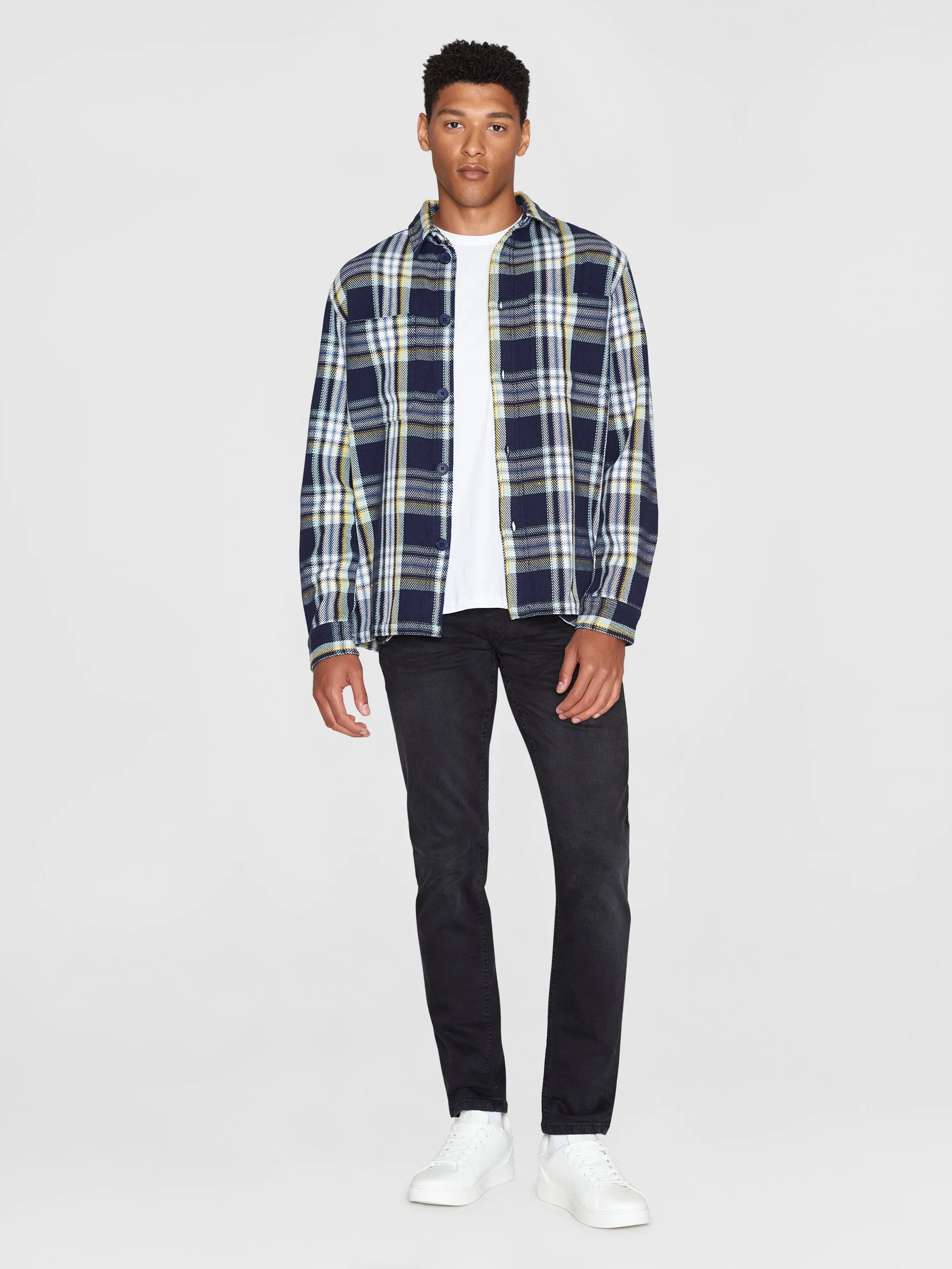 Checked overshirt - GOTS/Vegan - blue check