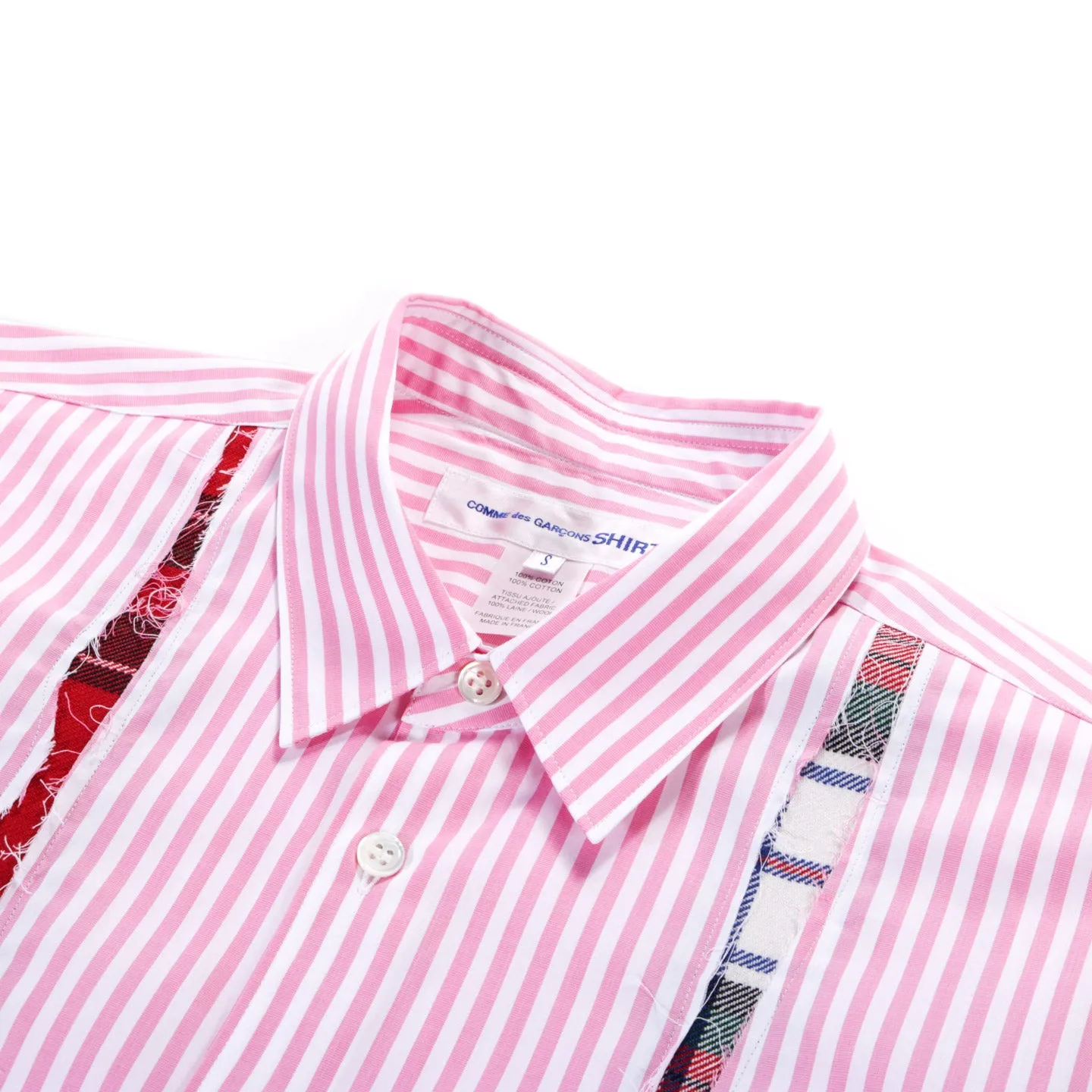 COMME DES GARCONS SHIRT B015 SHIRT PINK / CHECK