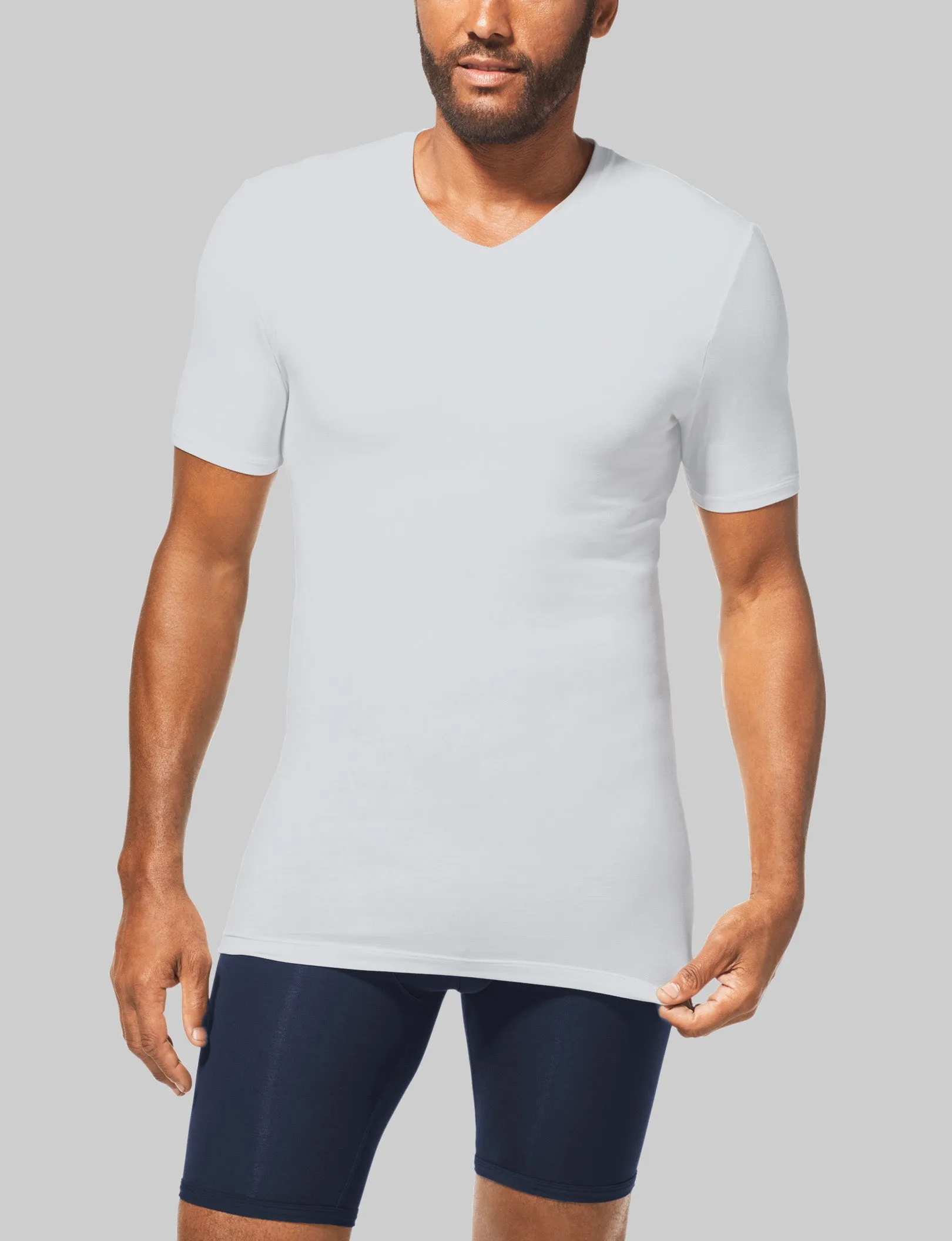 Cool Cotton High V-Neck Stay-Tucked Undershirt