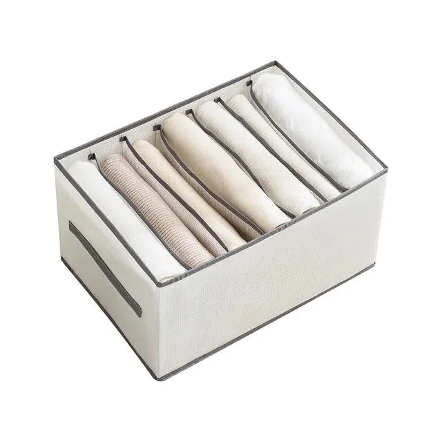 Cotton Linen Folding Clothes Storage Divider Box