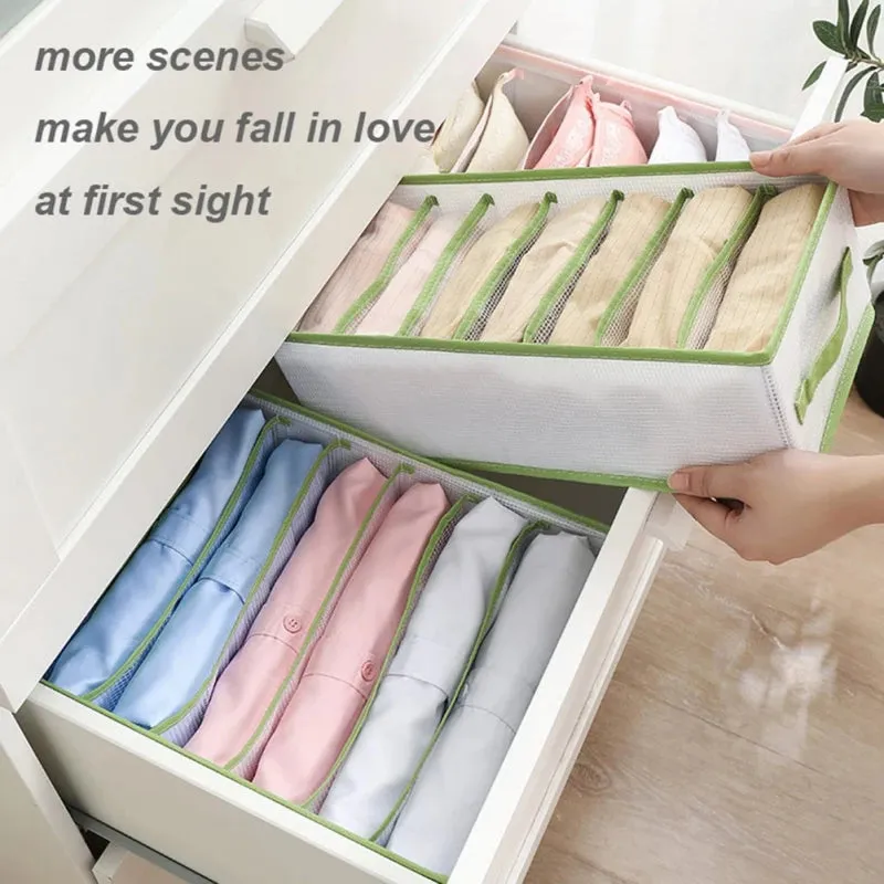 Cotton Linen Folding Clothes Storage Divider Box