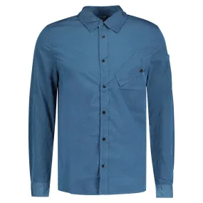 CP COMPANY Lens Chrome Overshirt Jacket Blue