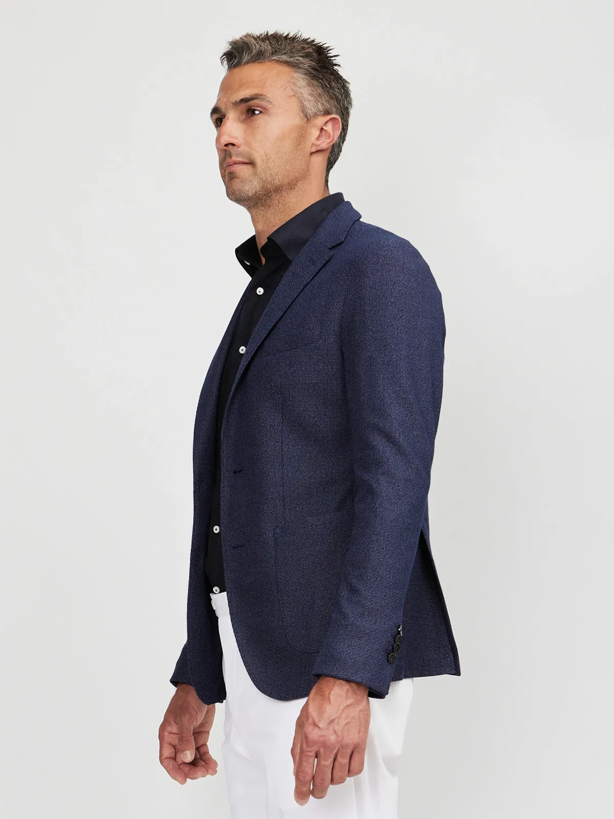 Dark Blue Jersey Blazer