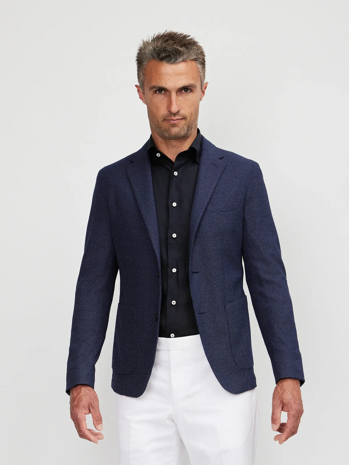 Dark Blue Jersey Blazer