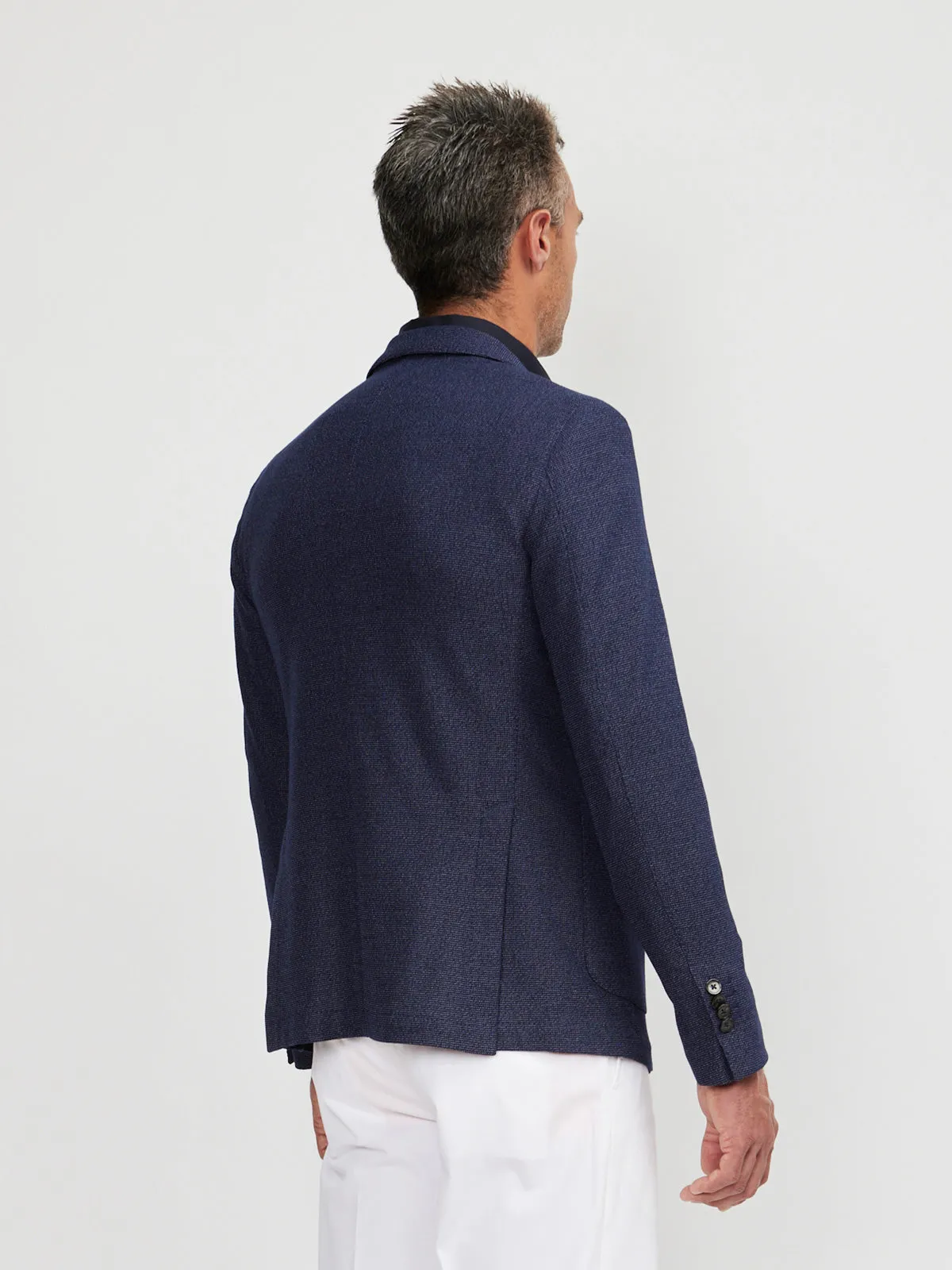 Dark Blue Jersey Blazer