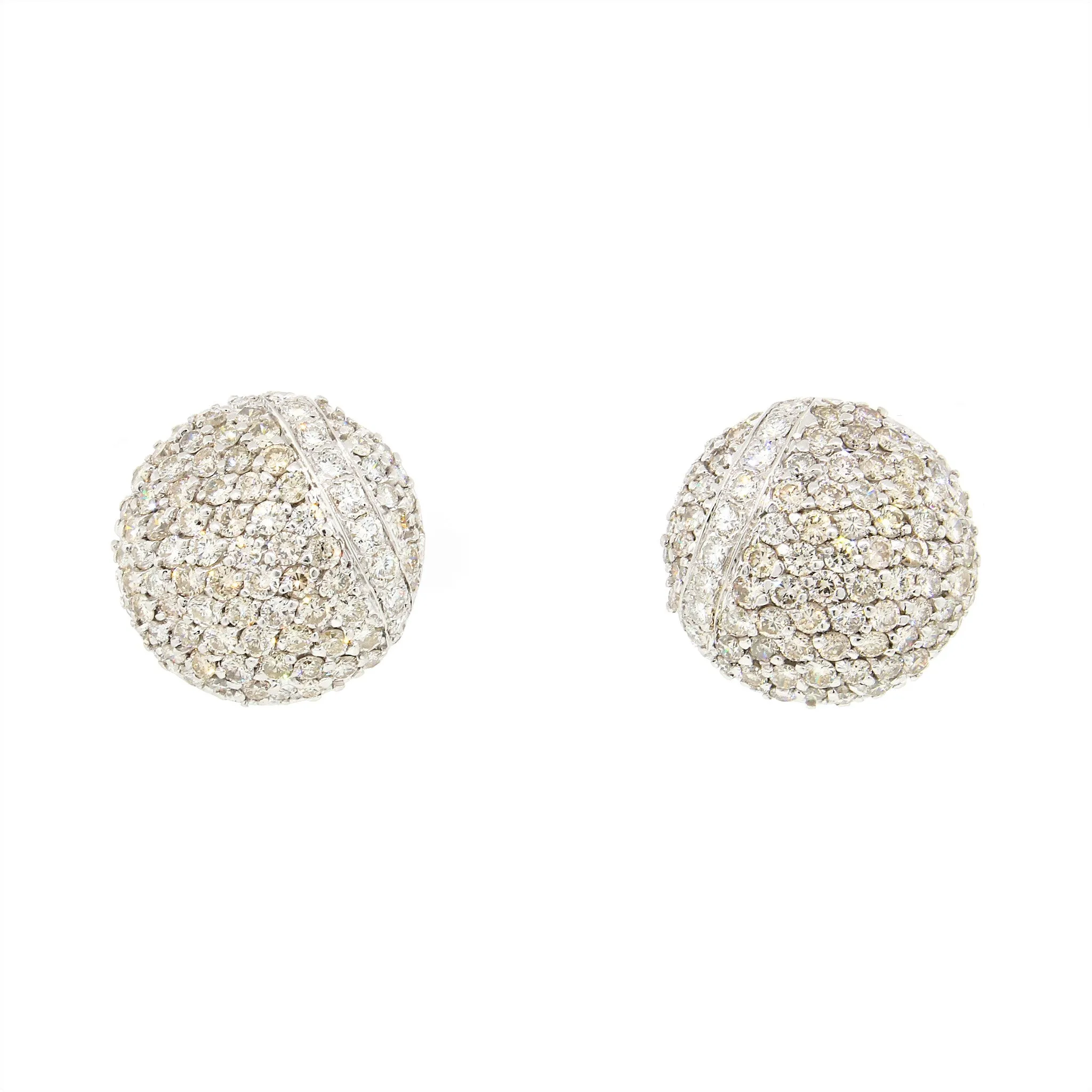 Diamond Button Earrings