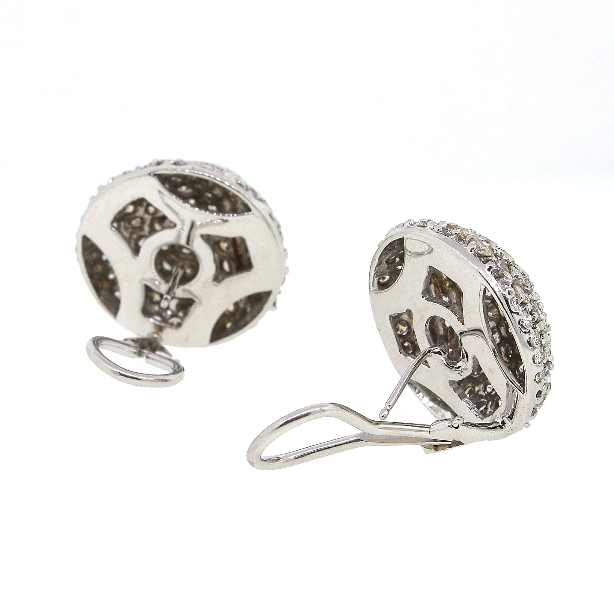 Diamond Button Earrings