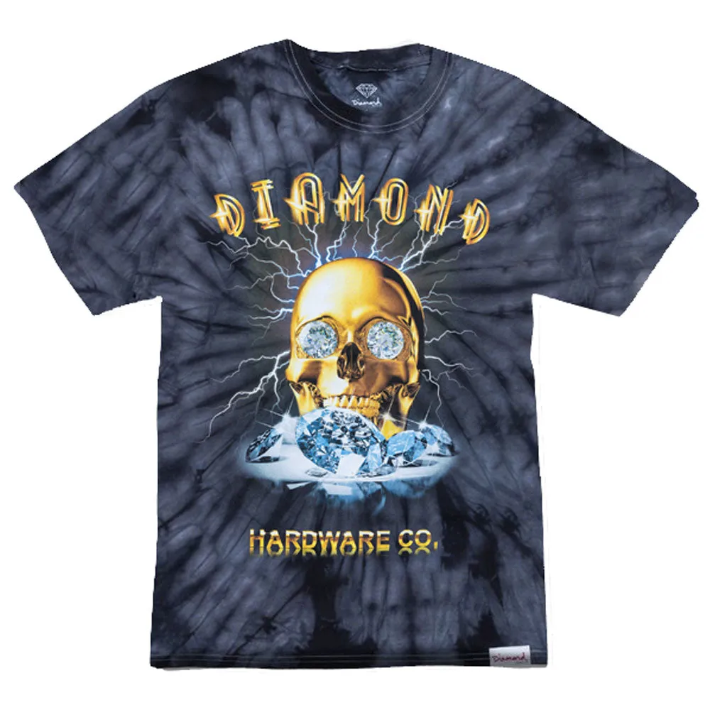 Diamond Supply Co Gold Skull Tie Dye Tee Black