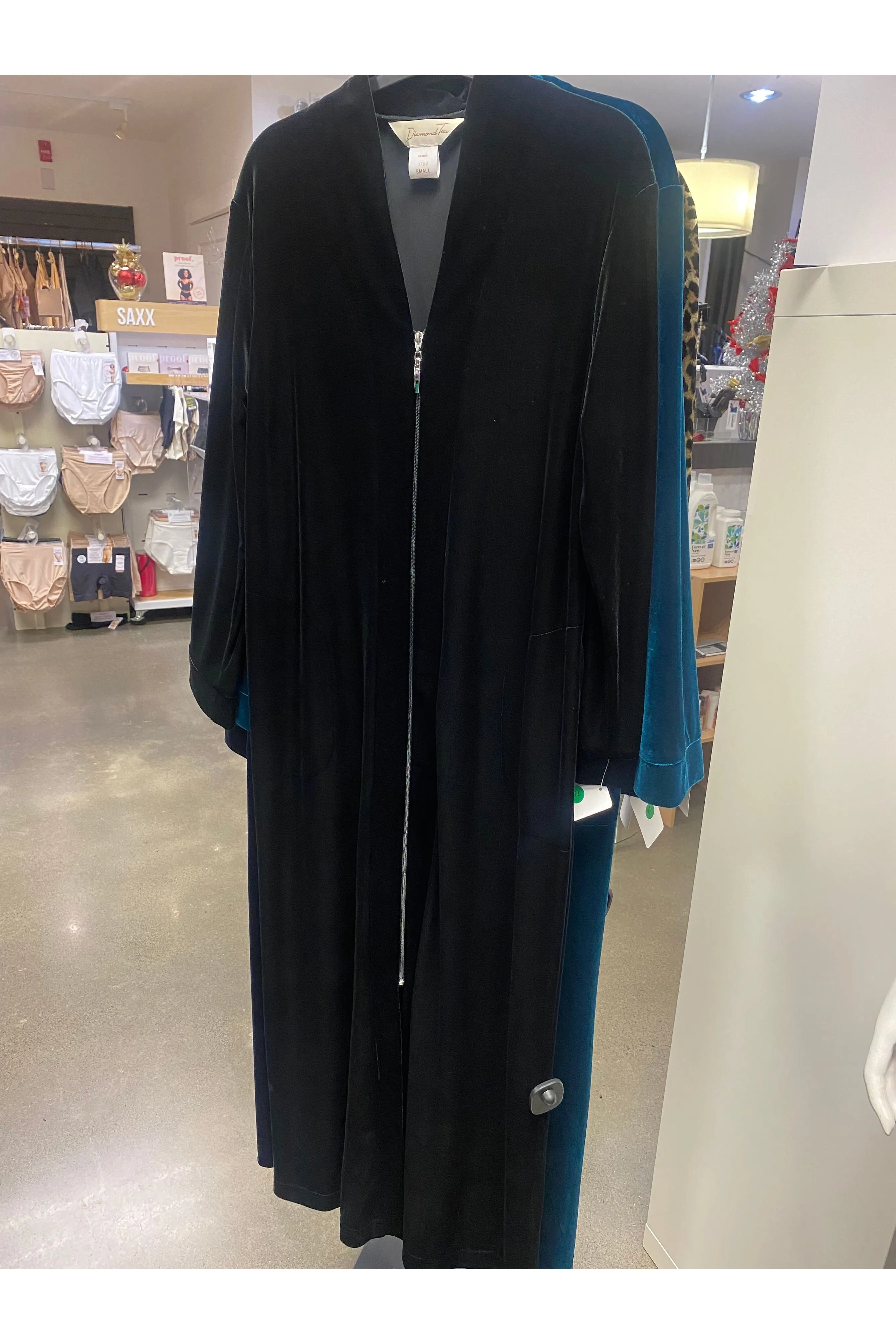 Diamond Tea Stretch Velvet Full Zip Robe - Style 278-2