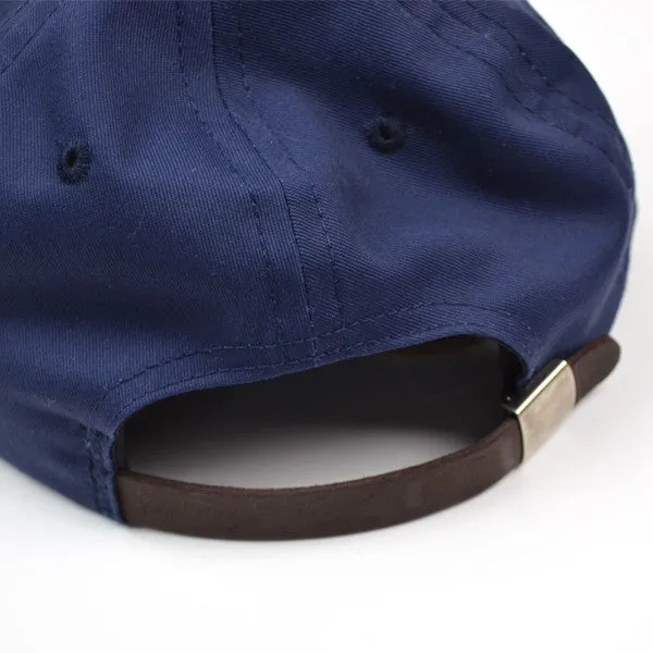 Ebbets - Brooklyn Bushwicks Cap (Adjustable Cotton) - Navy / Orange