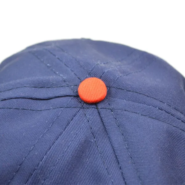 Ebbets - Brooklyn Bushwicks Cap (Adjustable Cotton) - Navy / Orange