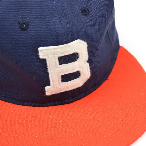 Ebbets - Brooklyn Bushwicks Cap (Adjustable Cotton) - Navy / Orange