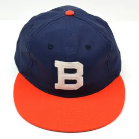 Ebbets - Brooklyn Bushwicks Cap (Adjustable Cotton) - Navy / Orange