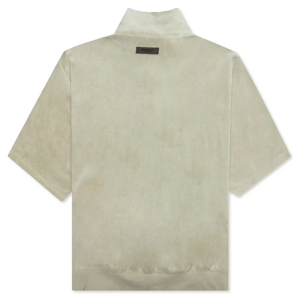 Essentials Women's Velour Mockneck - Seafoam